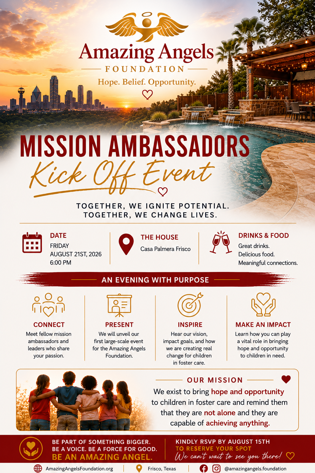 Amazing Angels Mission Ambassadors Kick Off Event flyer